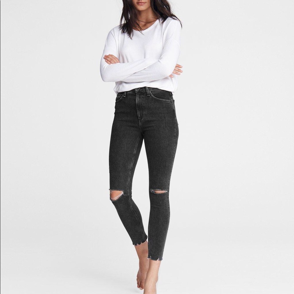 Rag & Bone Nina High-Rise Slim Fit Ankle Jeans